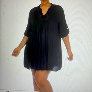 BOHO ME Crochet Trim Coverup (Plus Size)